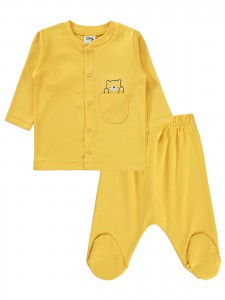 Civil Baby - Mustard - Baby-Pajama Set-56-62-68 Month(1-1-1) 3