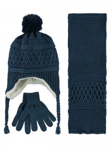 Civil Boys - Blue - Boys-Scarf, Beanie, and Gloves Sets-S Size (Of 4) 4