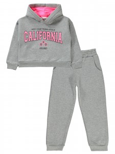 Civil Girls - Gray Melange - Girls-Tracksuit-6-7-8-9 Year (1-1-1-1) 4