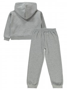 Civil Girls - Gray Melange - Girls-Tracksuit-6-7-8-9 Year (1-1-1-1) 4