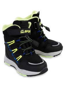 Civil Boots - Black-Fluorescent Yellow - Boys-Boots and Knee High Boots-26-27-28-29-30 Number (2-2-2-2-2) 10