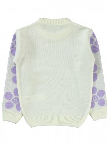 Civil Girls - Ecru-Lilac - Girls-Sweater-6-7-8-9 Year (1-1-1-1) 4