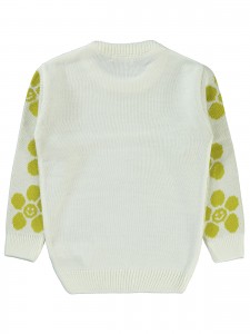 Civil Girls - Ecru-Green - Girls-Sweater-6-7-8-9 Year (1-1-1-1) 4