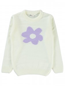 Civil Girls - Ecru-Lilac - Girls-Sweater-6-7-8-9 Year (1-1-1-1) 4