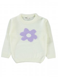 Civil Girls - Ecru-Lilac - Girls-Sweater-2-3-4-5 Year (1-1-1-1) 4