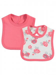 Civil Baby - Pomegranate Flower - Baby-Baby Bib-S Size (Of 6) 6