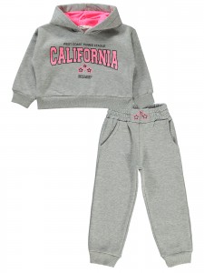 Civil Girls - Gray Melange - Girls-Tracksuit-2-3-4-5 Year (1-1-1-1) 4