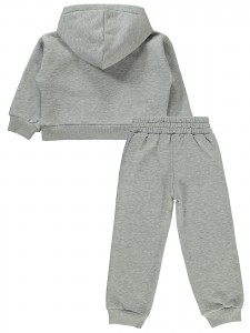 Civil Girls - Gray Melange - Girls-Tracksuit-2-3-4-5 Year (1-1-1-1) 4