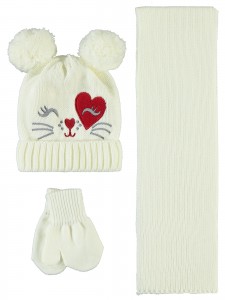 Civil Baby - Ecru - Baby-Scarf, Beanie, and Gloves Sets-S Size (Of 4) 4