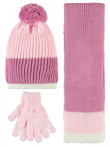 Civil Girls - Dusty Rose - Girls-Scarf, Beanie, and Gloves Sets-S Size (Of 4) 4