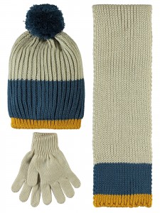 Civil Boys - Blue-Gray - Boys-Scarf, Beanie, and Gloves Sets-S Size (Of 4) 4