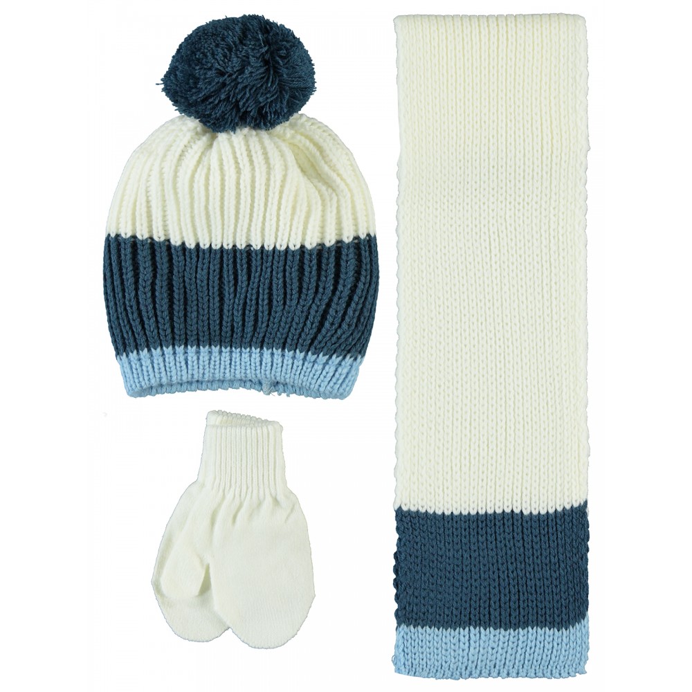 Civil Baby - Blue - Baby-Scarf, Beanie, and Gloves Sets-S Size (Of 4) 4