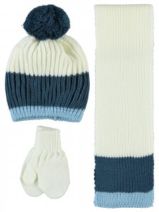 Civil Baby - Blue - Baby-Scarf, Beanie, and Gloves Sets-S Size (Of 4) 4