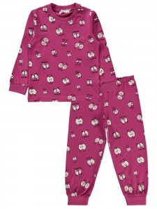 Amaranth Color Girls-Pajama Set