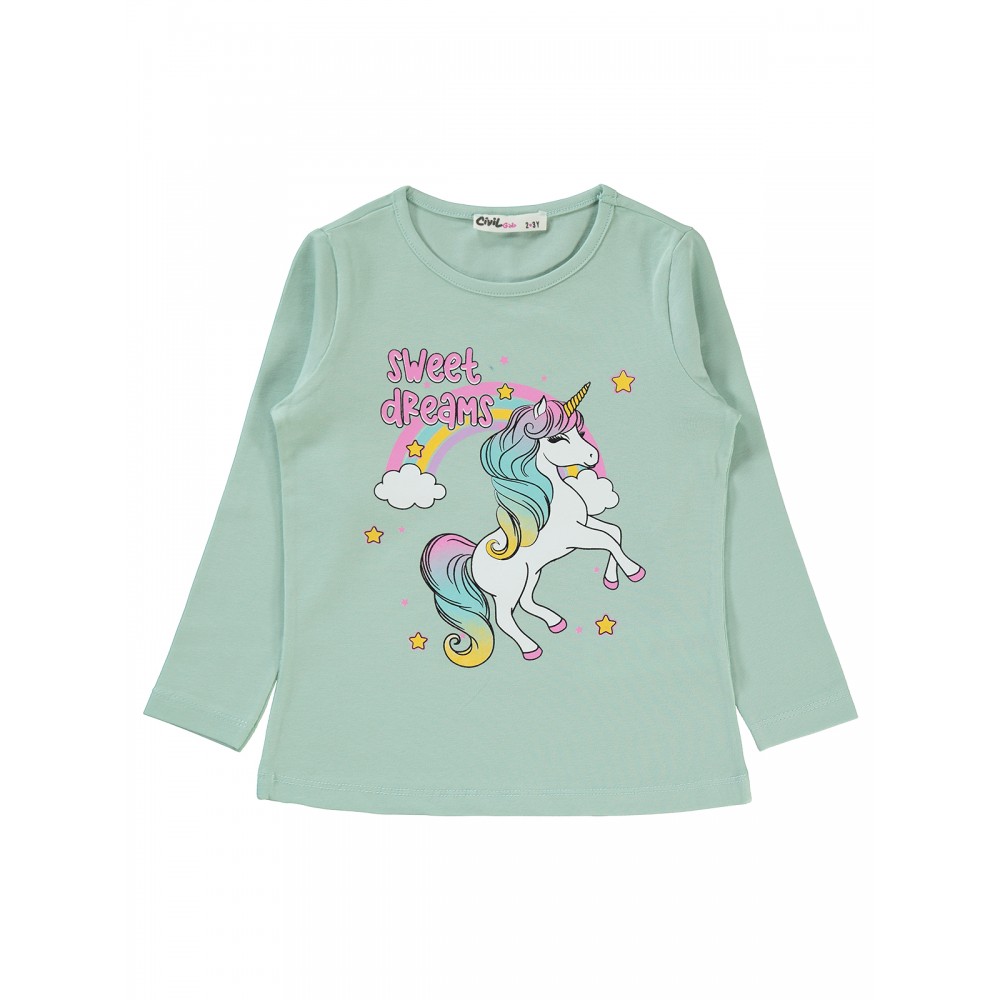 Civil Girls - Fresh Mint - Girls-Sweatshirt-2-3-4-5 Year (1-1-1-1) 4