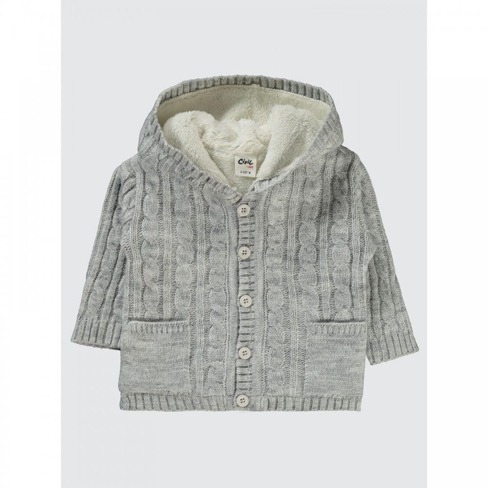 Civil Baby - Gray Melange - Baby-Cardigan-68-74-80-86 Size (1-2-3-3) 9