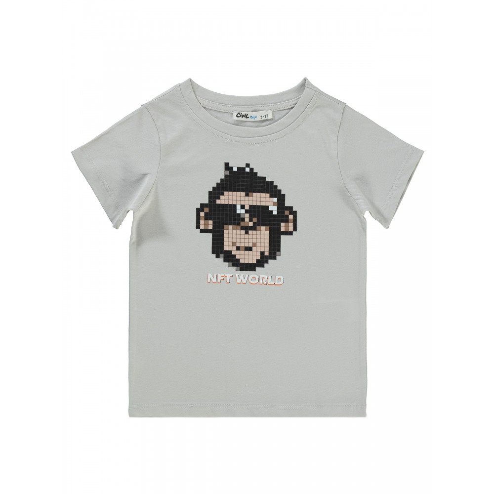 Light Gray Boys-T-Shirt