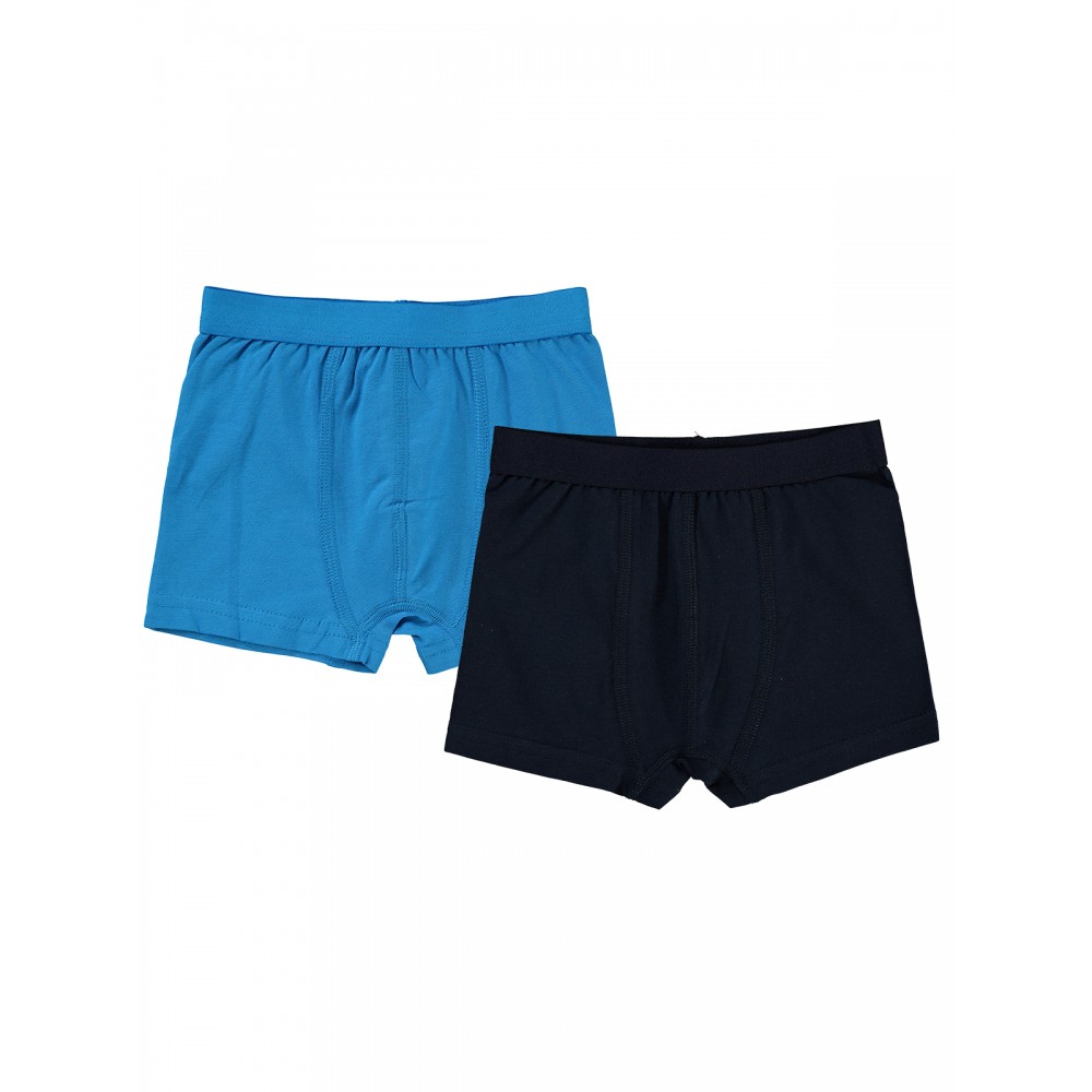 Saxe Blue-Navy Boys-Boxer Shorts Saxe Blue-Navy Boys-Boxer Shorts