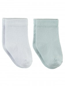 White-Blue Baby-Sock Sets