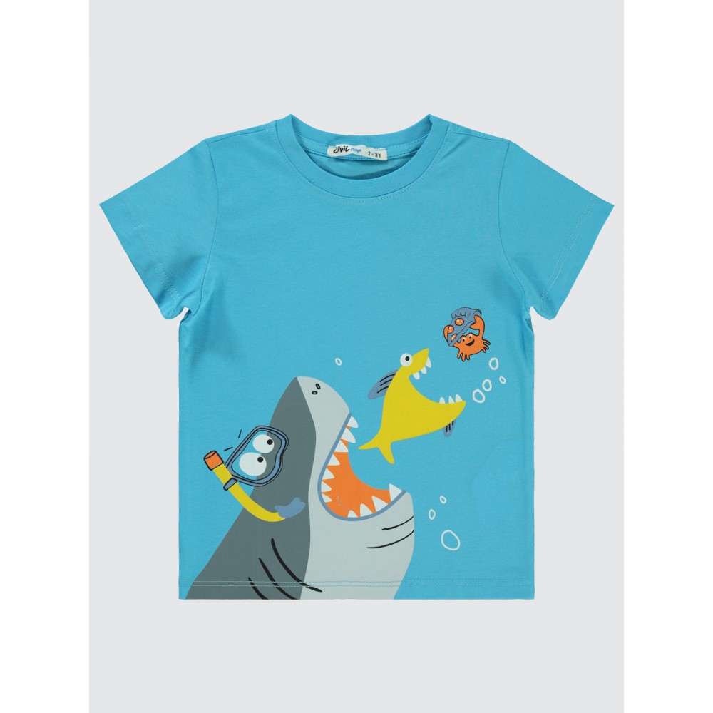 Turquoise Boys-T-Shirt Turquoise Boys-T-Shirt