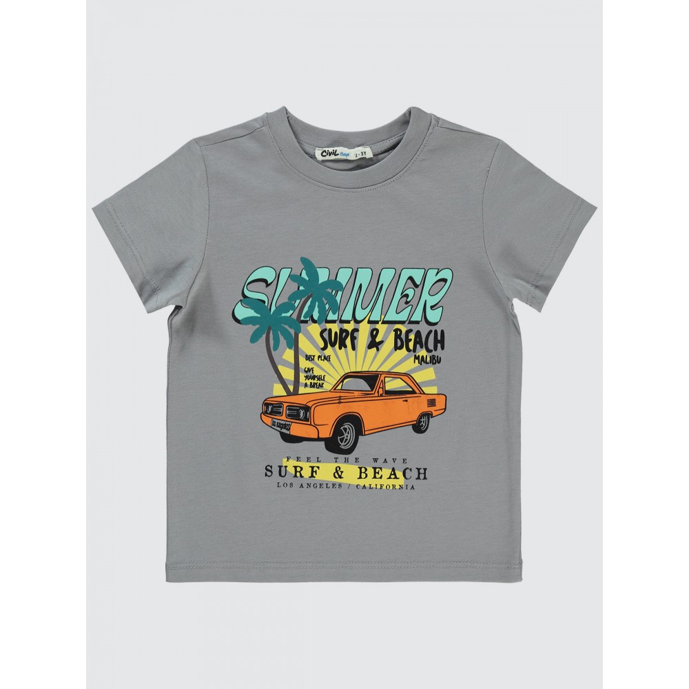Gray Boys-T-Shirt Gray Boys-T-Shirt