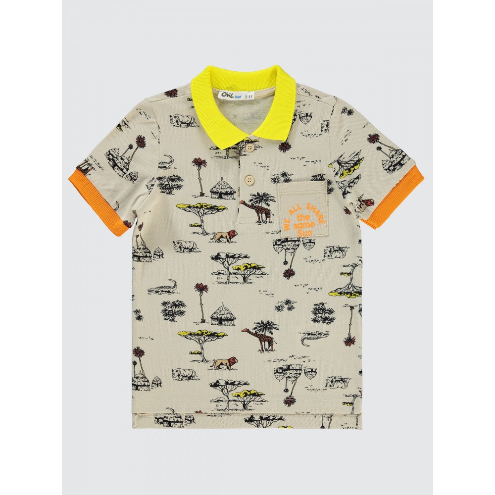 Stone Color Boys-T-Shirt Stone Color Boys-T-Shirt