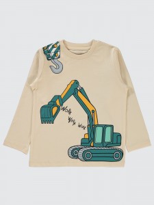 Stone Color Boys-Sweatshirt