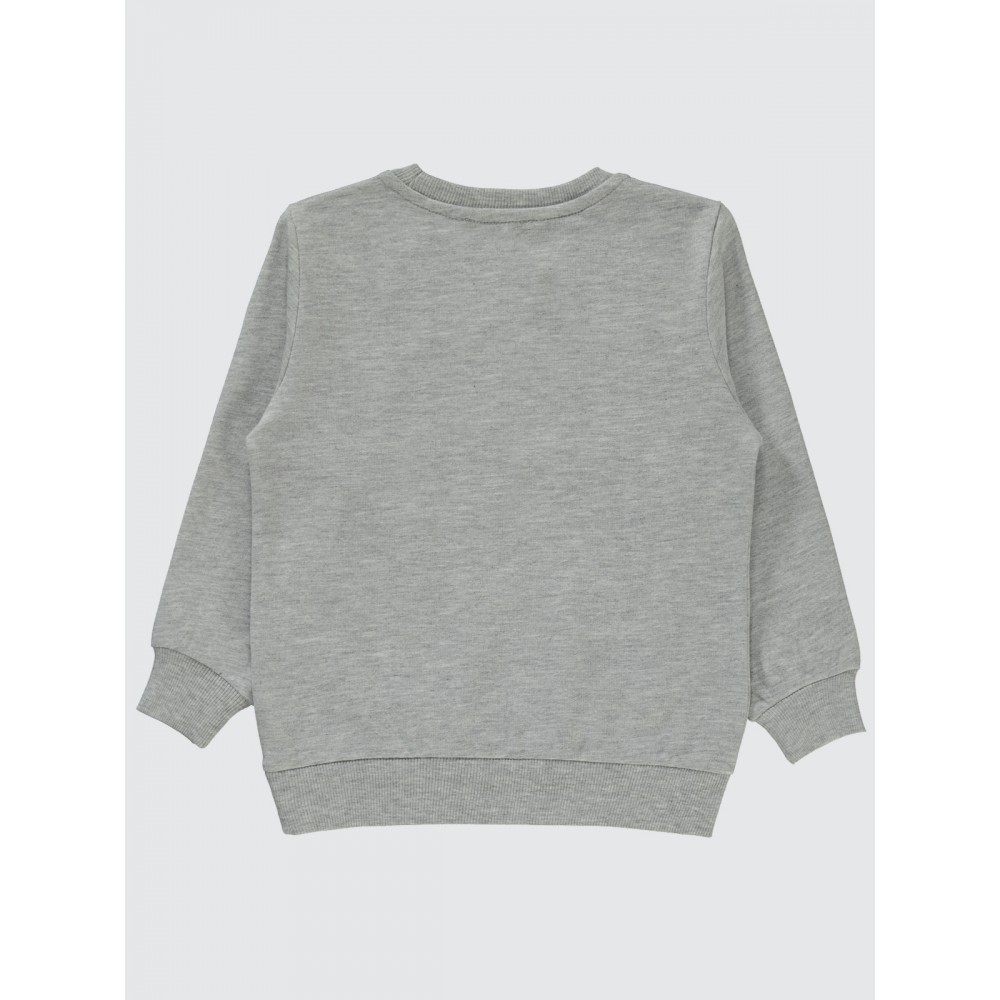 Gray Melange Boys-Sweatshirt Gray Melange Boys-Sweatshirt