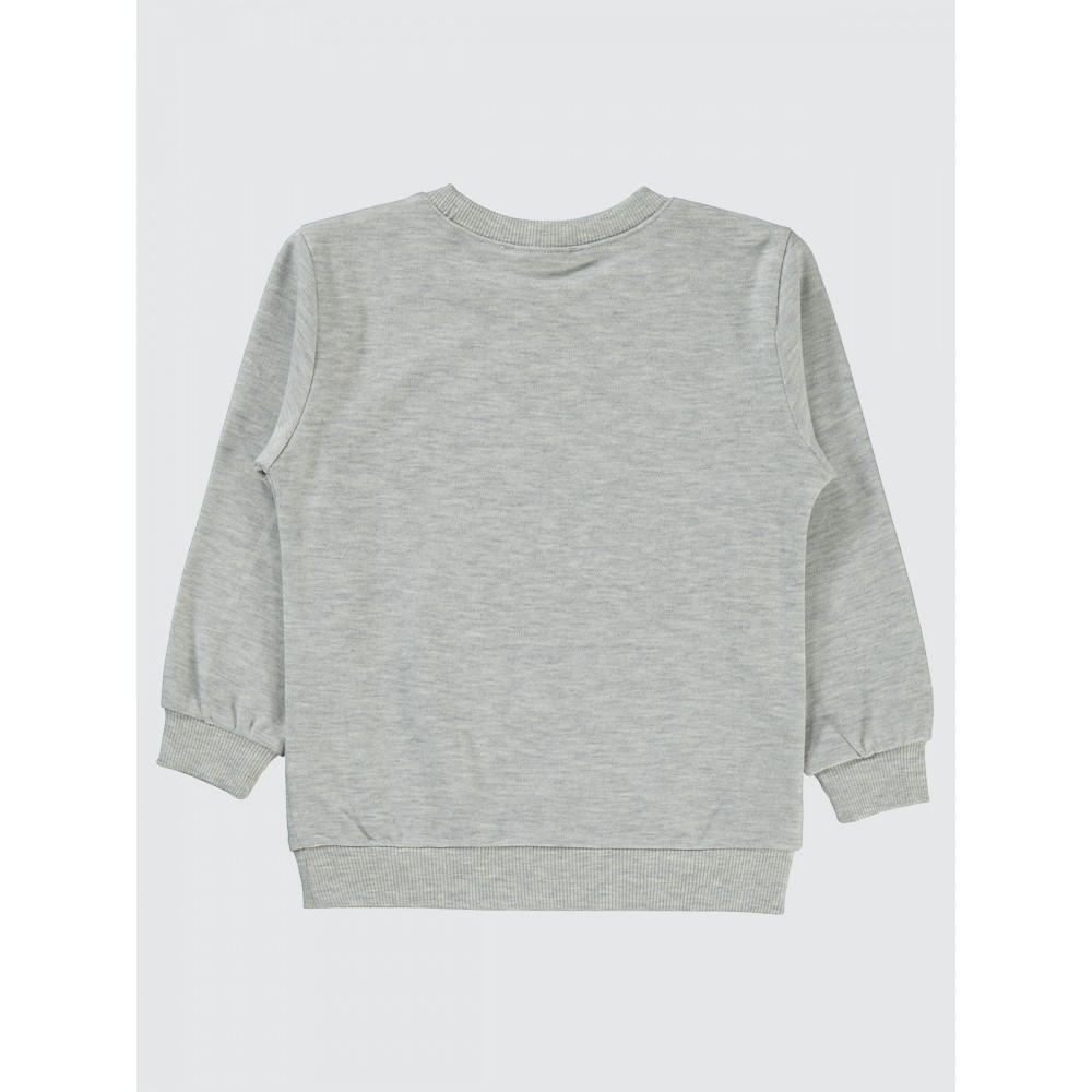 Heather Gray Melange Girls-Sweatshirt Heather Gray Melange Girls-Sweatshirt