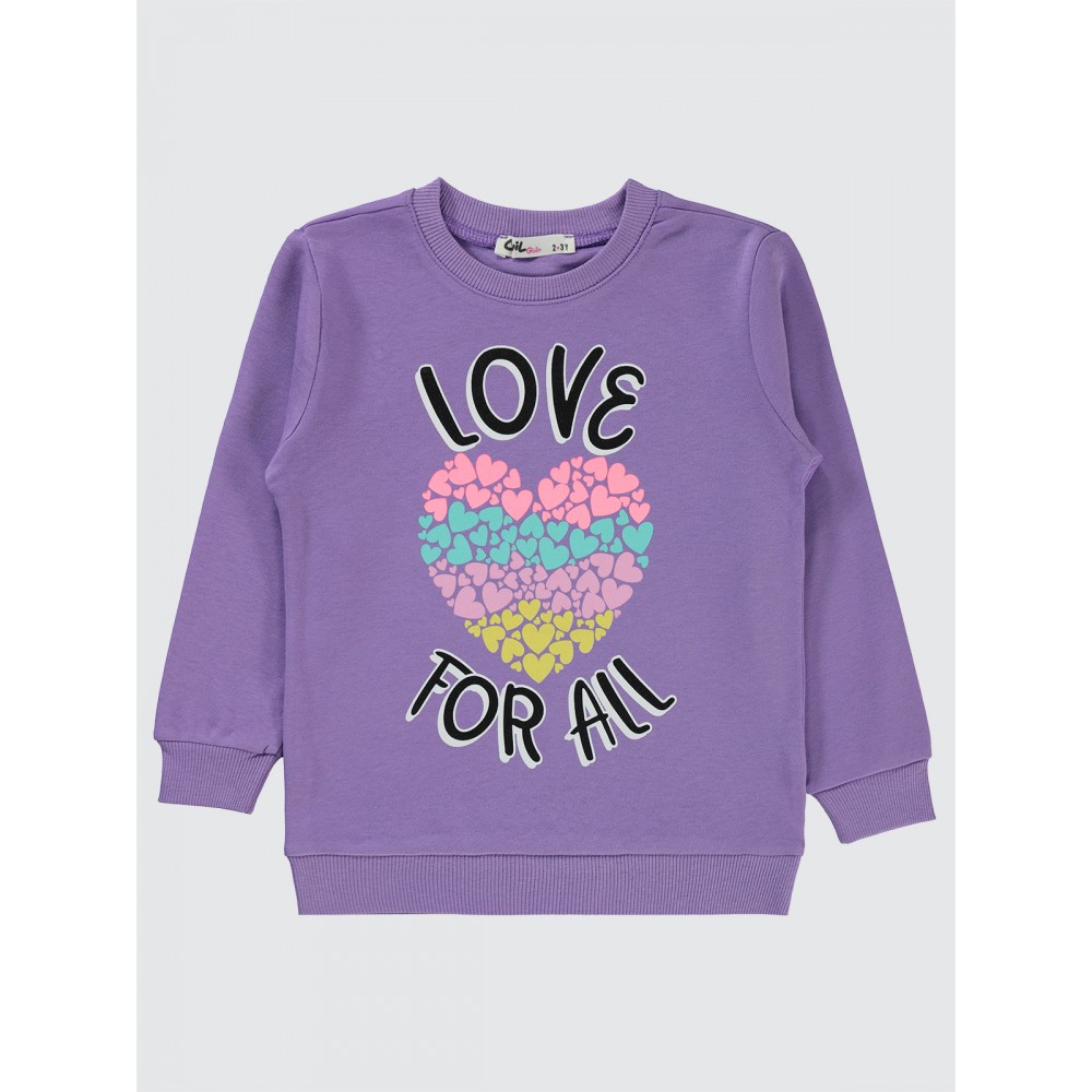 Metal Lavendar Lilac Girls-Sweatshirt Metal Lavendar Lilac Girls-Sweatshirt