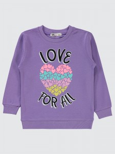 Metal Lavendar Lilac Girls-Sweatshirt