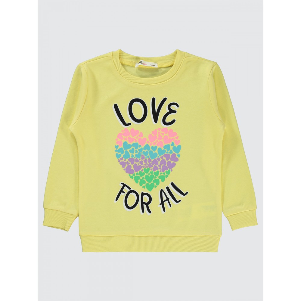 Light Yellow Girls-Sweatshirt Light Yellow Girls-Sweatshirt