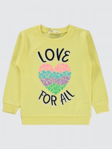 Light Yellow Girls-Sweatshirt