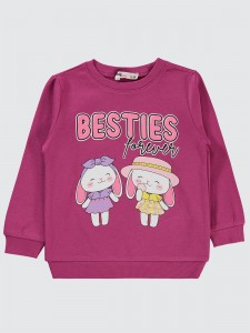 Amaranth Color Girls-Sweatshirt