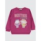Amaranth Color Girls-Sweatshirt Amaranth Color Girls-Sweatshirt