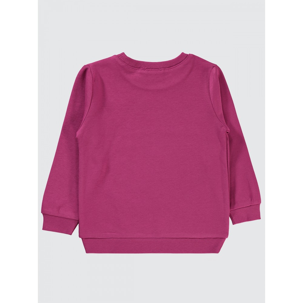 Amaranth Color Girls-Sweatshirt Amaranth Color Girls-Sweatshirt