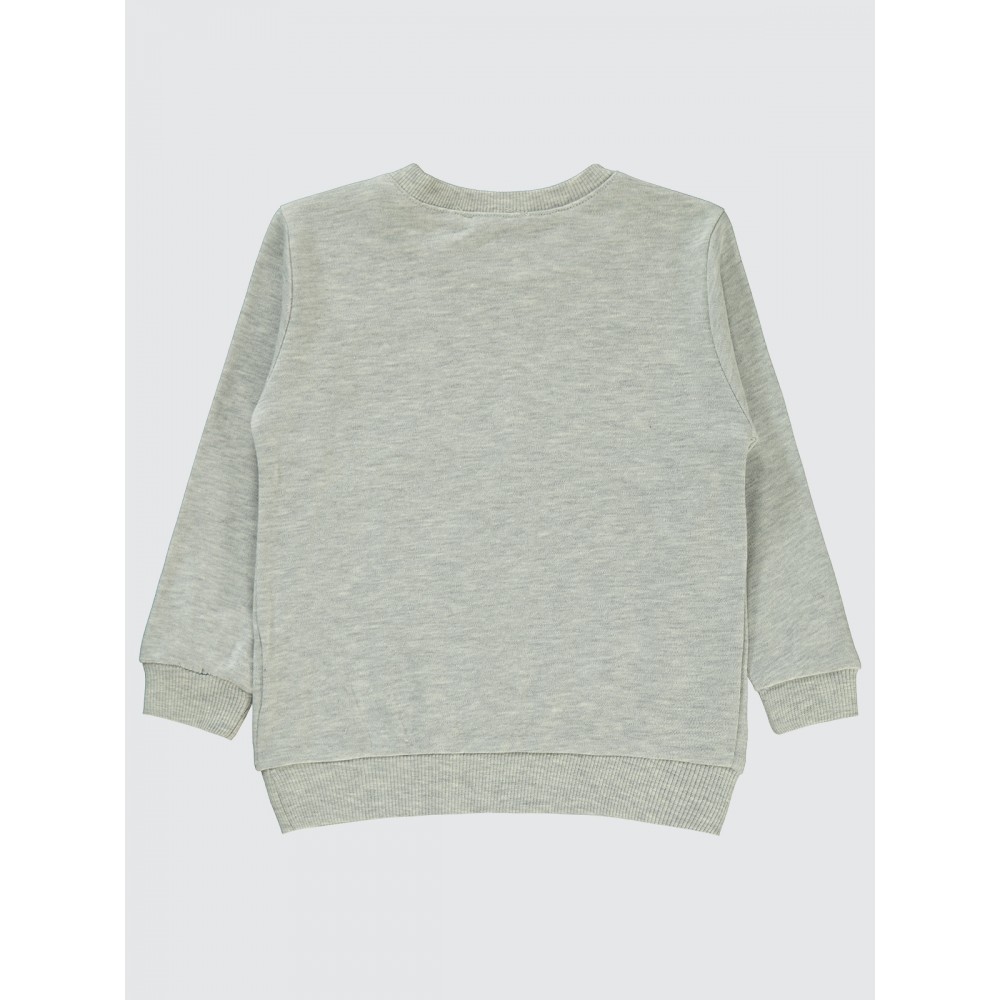 Heather Gray Melange Girls-Sweatshirt Heather Gray Melange Girls-Sweatshirt