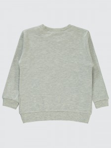 Heather Gray Melange Girls-Sweatshirt