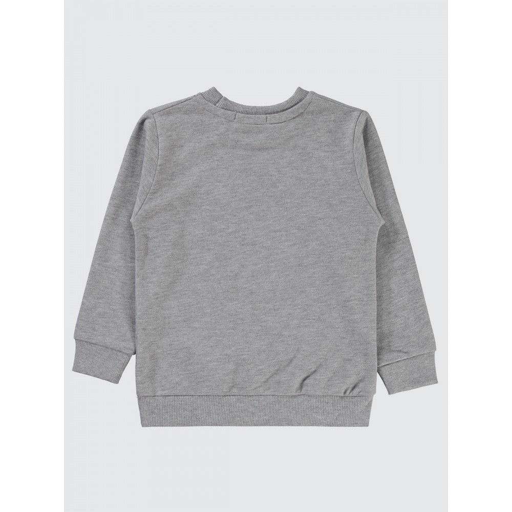 Gray Melange Boys-Sweatshirt Gray Melange Boys-Sweatshirt