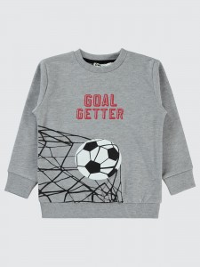 Gray Melange Boys-Sweatshirt