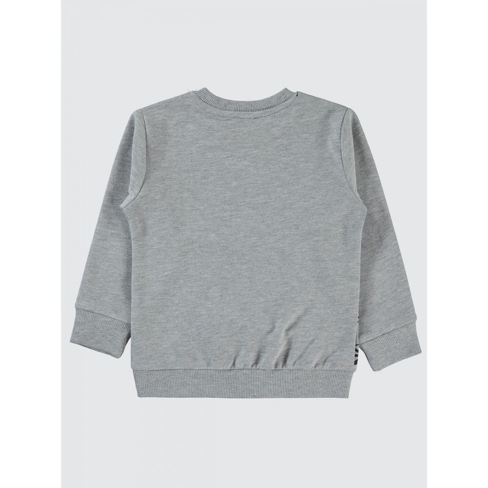Gray Melange Boys-Sweatshirt Gray Melange Boys-Sweatshirt