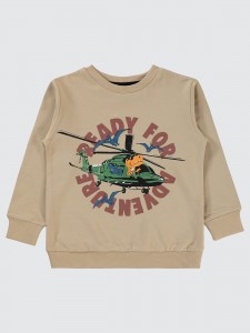 Stone Color Boys-Sweatshirt