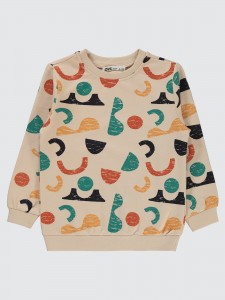 Stone Color Boys-Sweatshirt
