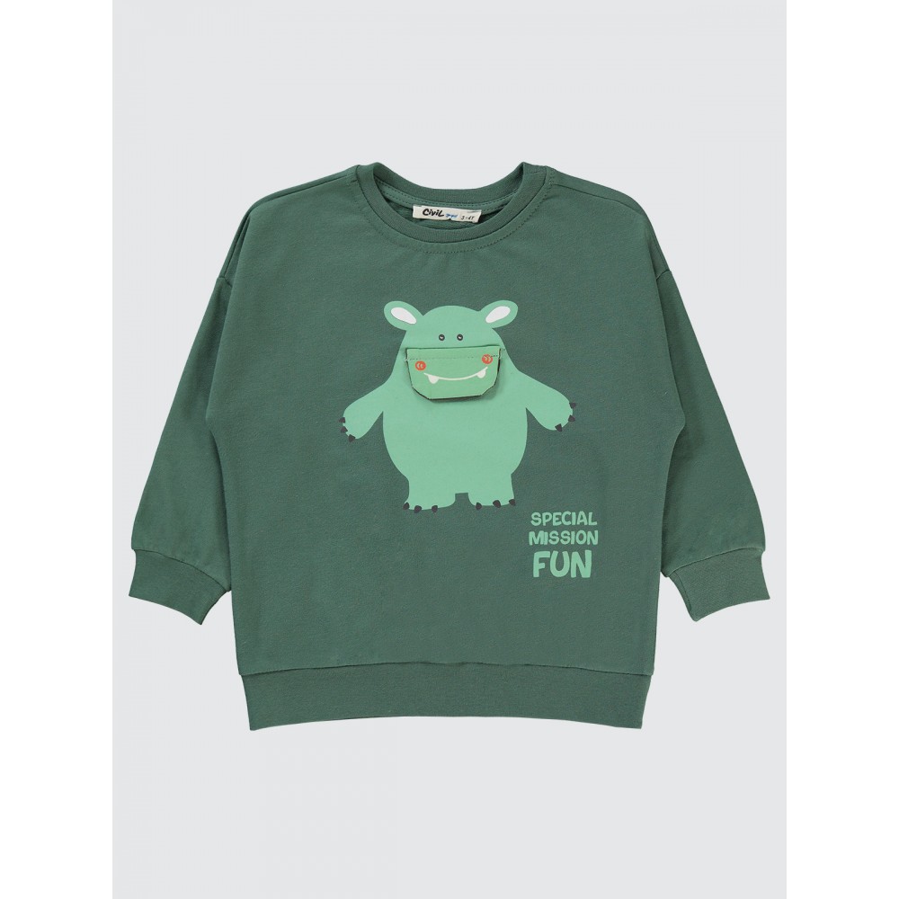 Soft Khaki Boys-Sweatshirt Soft Khaki Boys-Sweatshirt