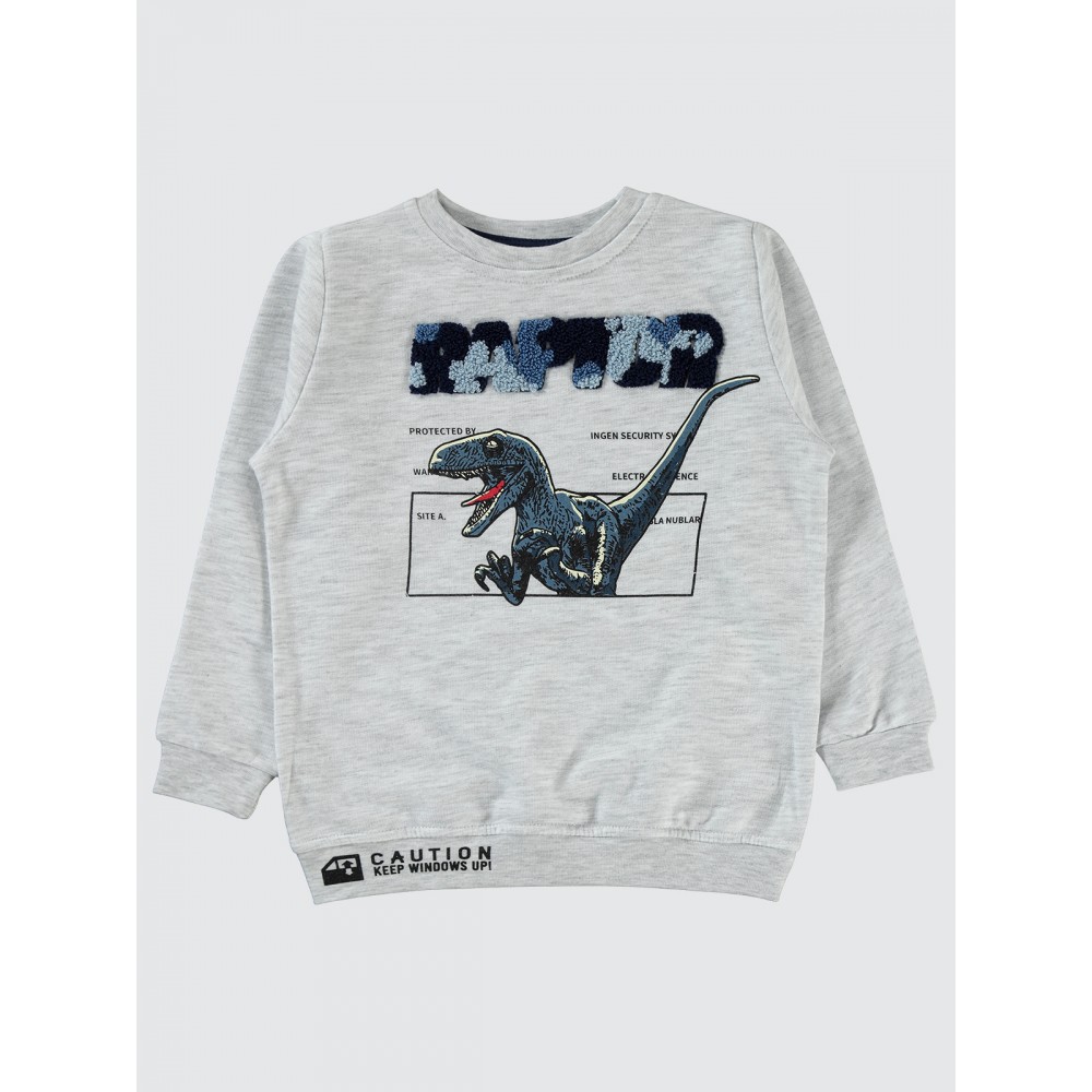 Heather Gray Melange Boys-Sweatshirt Heather Gray Melange Boys-Sweatshirt