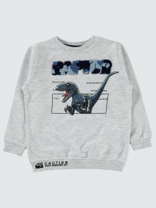 Heather Gray Melange Boys-Sweatshirt