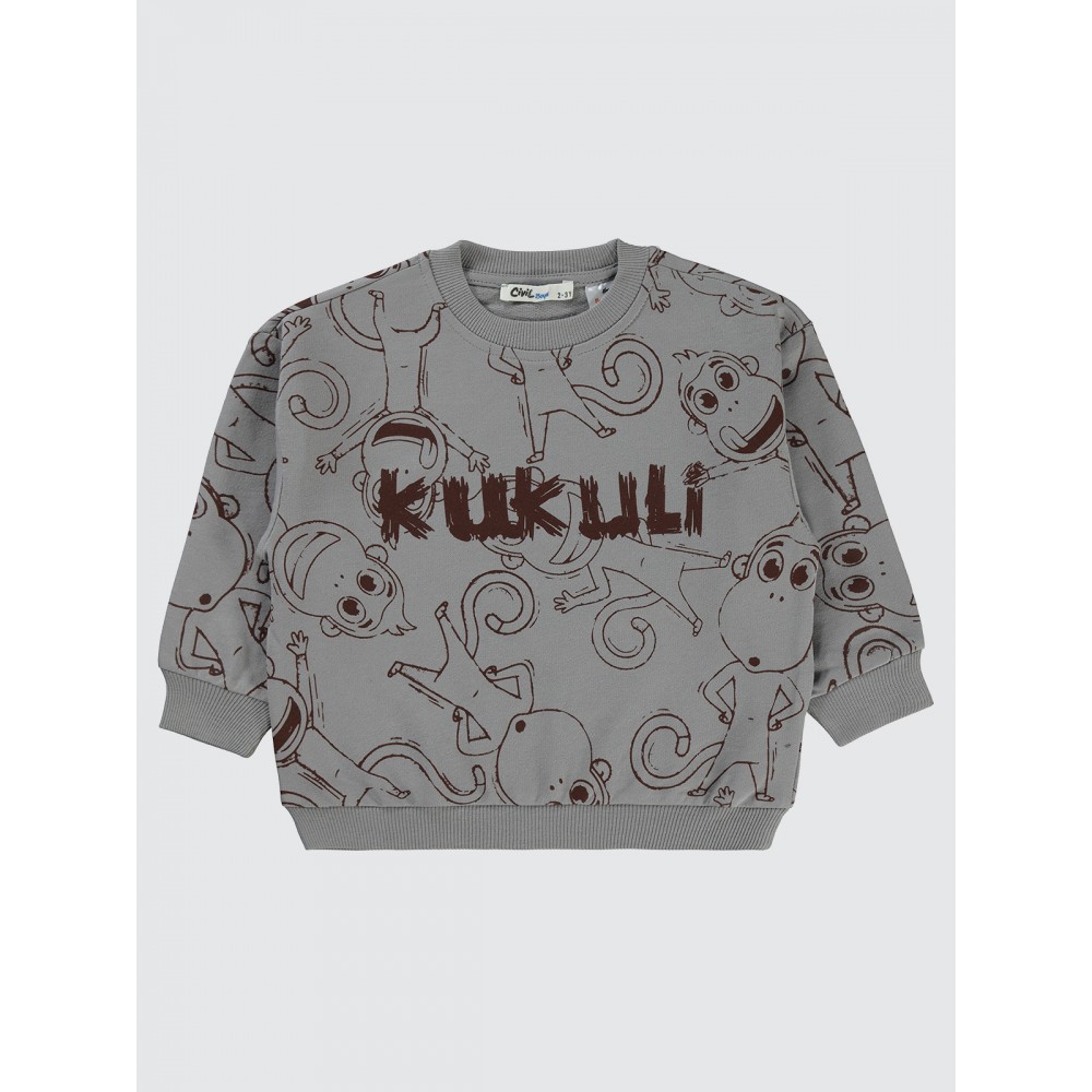 Gray Boys-Sweatshirt Gray Boys-Sweatshirt