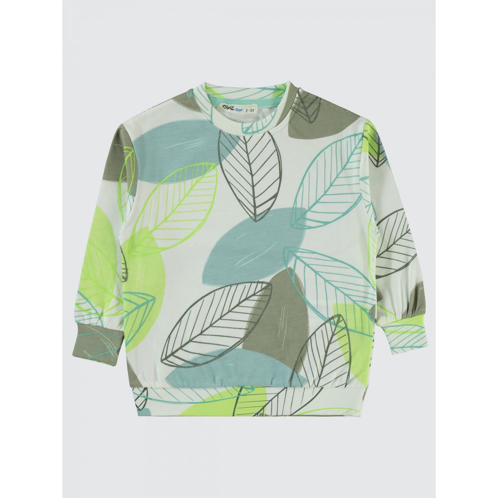 Light Green Almond Boys-Sweatshirt Light Green Almond Boys-Sweatshirt