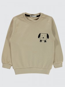 Beige Boys-Sweatshirt