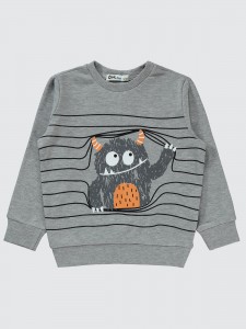 Gray Melange Boys-Sweatshirt
